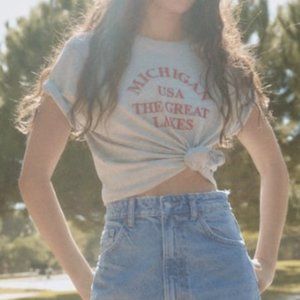 Zara TRF High-Waisted Mom Fit Denim Shorts